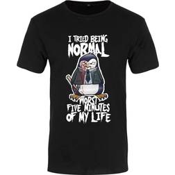 Psycho Penguin Mens I Tried Being Normal T-Shirt (Black)