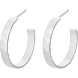 Pernille Corydon Pine Hoops - Silver