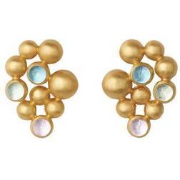 ByBiehl Pebbles Stud Earrings - Gold/Transparent