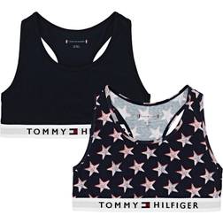 Tommy Hilfiger 2-Pack Offset Stars Desert Sky Bralettes 10-12