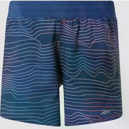 Reebok Pantalón Corto Running Printed Short Azul Marino Mujer - Blue