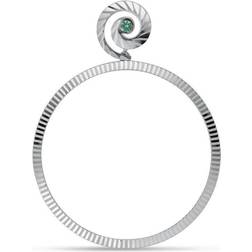 Jane Kønig Impression Hoop Earrings - Silver/Green