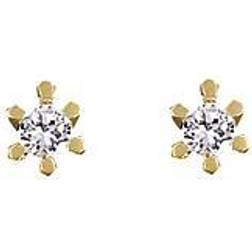 Aagaard Karat Ørestikker med Brillanter 0,12 Carat W/VVS