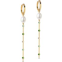 ENAMEL Copenhagen Lola Glory Hoops - Gold/Pearls/Multicolour