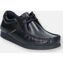 Base London Mens Leather Event Waxy Lace Up Shoe - Black