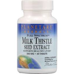 Planetary Herbals Full Spectrum Milk Thistle Seed Extract 260 mg 60 Tablets