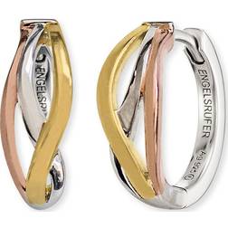 Engelsrufer Paradise Tricolor Hoop Earrings - Silver/Gold/Rose Gold