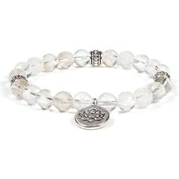 Kristallpunkten Lotus Bracelet - Silver/Transparent