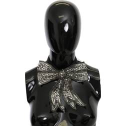 Dolce & Gabbana Kristalldekorerad Sidenfluga Black