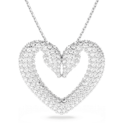 Swarovski Una Heart Medium Pendant - Silver/Transparent