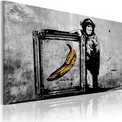 Arkiio Inspired by Banksy black and white 60x40 Tavla