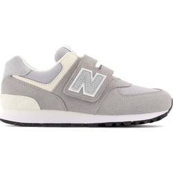 New Balance Kids' 500 Hook & Loop in Grey/Pink Synthetic