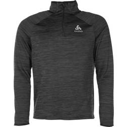 Odlo Mid Layer 1/2 Zip Longsleeve - Black Melange