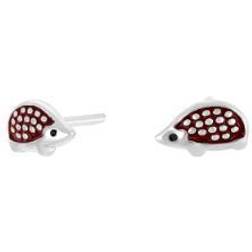 Nordahl Andersen Pindsvin Earrings - Silver/Red
