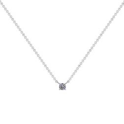 Diva Diva 18 Karat Hvidguld Halskæde med Diamant 0,20 Carat TW/SI