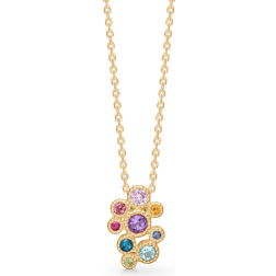 Mads Z Luxury Rainbow Pendant Necklace - Gold/Multicolour