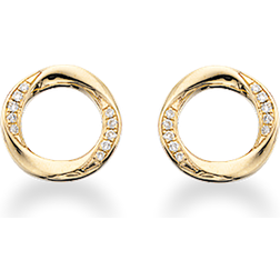 Scrouples Cirkel Karat Ørestikker med Brillanter 0,07 Carat W/SI