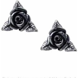 Set de Pendientes Gótico de Alchemy Gothic Black Rose para Mujer negro/plateado Standard