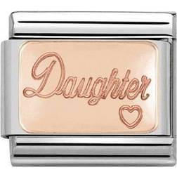 Nomination Composable Classic Link Daughter Charm - Silver/Rose Gold