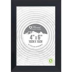 The Home Fusion Company Black Modern Photo Picture Frame 6x4 5x7 8x6 10x8 A4 Certificate/6" x 4" Photo Frame