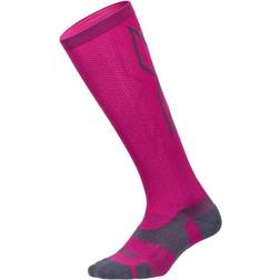 2XU Kissen Voller Herren Länge Socken - Pink/Grau