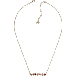 Adore Ladies Adore Rose Plated Mixed Crystal Bar Necklace