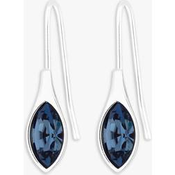 Jon Richard Polished Denim Pear Fish Hook Earrings