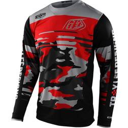 Troy Lee Designs GP Formula Camo Motocross Jersey, black-grey-white