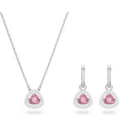 Swarovski Millenia Trilliant Cut Set - Sølv/Pink