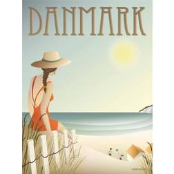 Vissevasse Danmark Stranden 50x70 cm Plakat 50x70cm