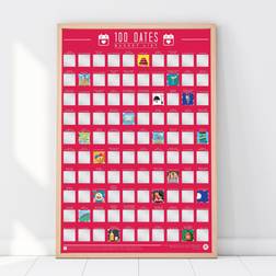 Gift Republic 100 Dates Scratch Poster 42x60cm