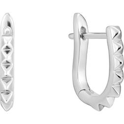 Ania Haie Shiny Spike Huggie Hoop Earrings E025-07G