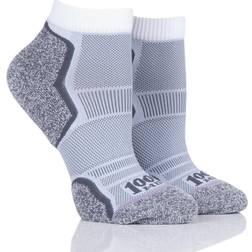 1000 Mile Run Anklet Sock Mens White/grey