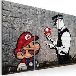 Arkiio Super Mario Mushroom Cop by Banksy 120x80 Tavla 120x80cm