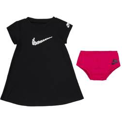 Nike Girls' Infant Sportswear Daisy T-Shirt Dress Black/White Mo