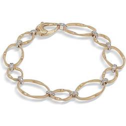 Marco Bicego 18K Onde Diamond Station Bracelet Yellow/White