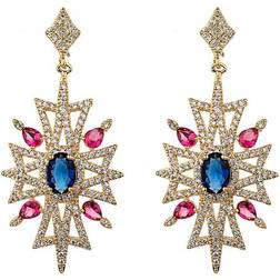 Eye Candy LA Tandice 18K Plate CZ Crystal Drop Earrings