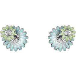 Georg Jensen Stine Goya Daisy Earrings - Silver/Blue/Green