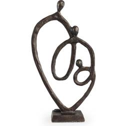 Danya B Family of 3 Heart Ring of Love Bronze Sculpture Figurine