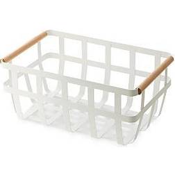 Yamazaki Home TOSCA STORAGE WITH 2 HANDLE WH, white, one size Basket