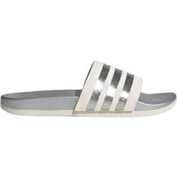 Adidas Adilette Comfort - Chalk White/Chalk White/Matte Silver