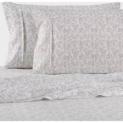 Home Collection Burst of Vines Bed Sheet Grey (259.08x228.6cm)