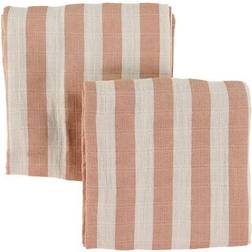 Liewood Lewis Muslin Cloth Stripe Pale Tuscany Sandy 2-pack