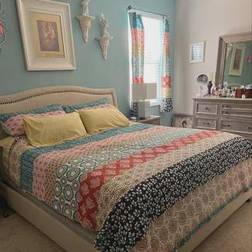 Lush Decor Bohemian Quilts Orange, Turquoise (233.68x223.52)