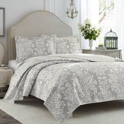 Laura Ashley Rowland Twin Duvet Cover Gray