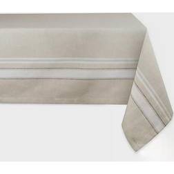 Design Imports Chambray Tablecloth White (213.36x152.4)