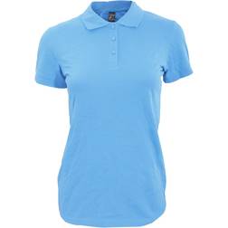 Sol's Women's Perfect Pique Short Sleeve Polo Shirt - Sky Blue