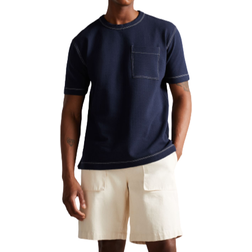 Ted Baker Artizan Short Sleeve Textured T-shirt - Navy