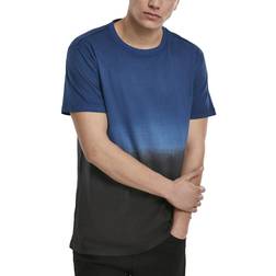 Urban Classics T-Shirt di - Dip Dyed Tee - Uomo - Nero/Blu