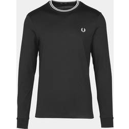 Fred Perry Sweathshirt Med Hoodie - Sort